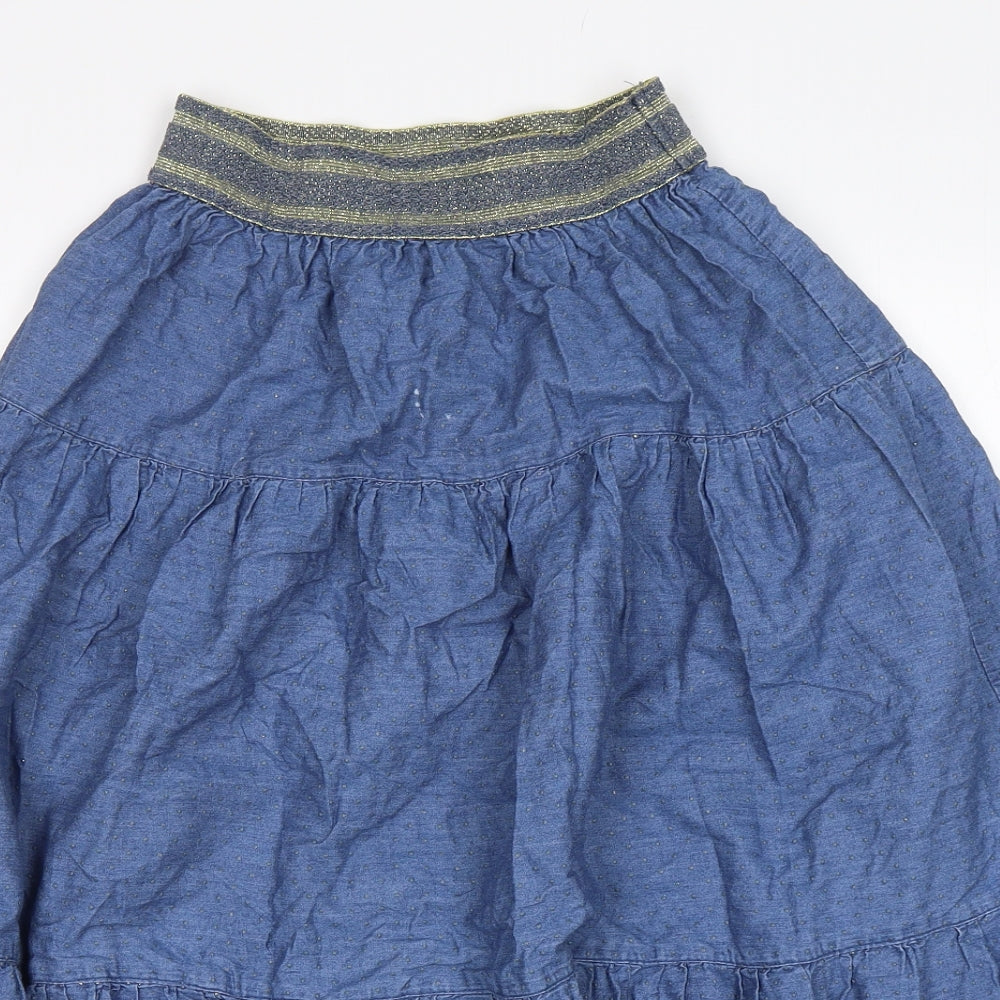 Mollys Laundry Womens Blue  Cotton A-Line Skirt Size M