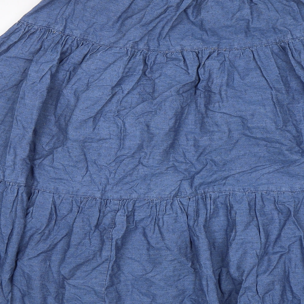 Mollys Laundry Womens Blue  Cotton A-Line Skirt Size M