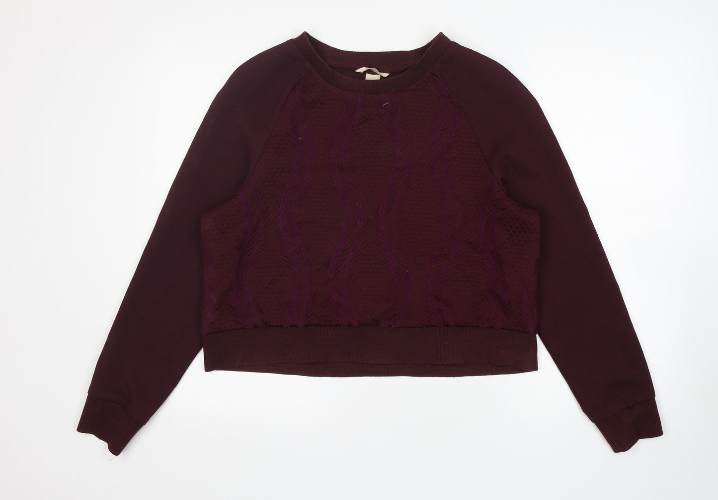 H&M Womens Purple  Polyester Pullover Sweatshirt Size 14