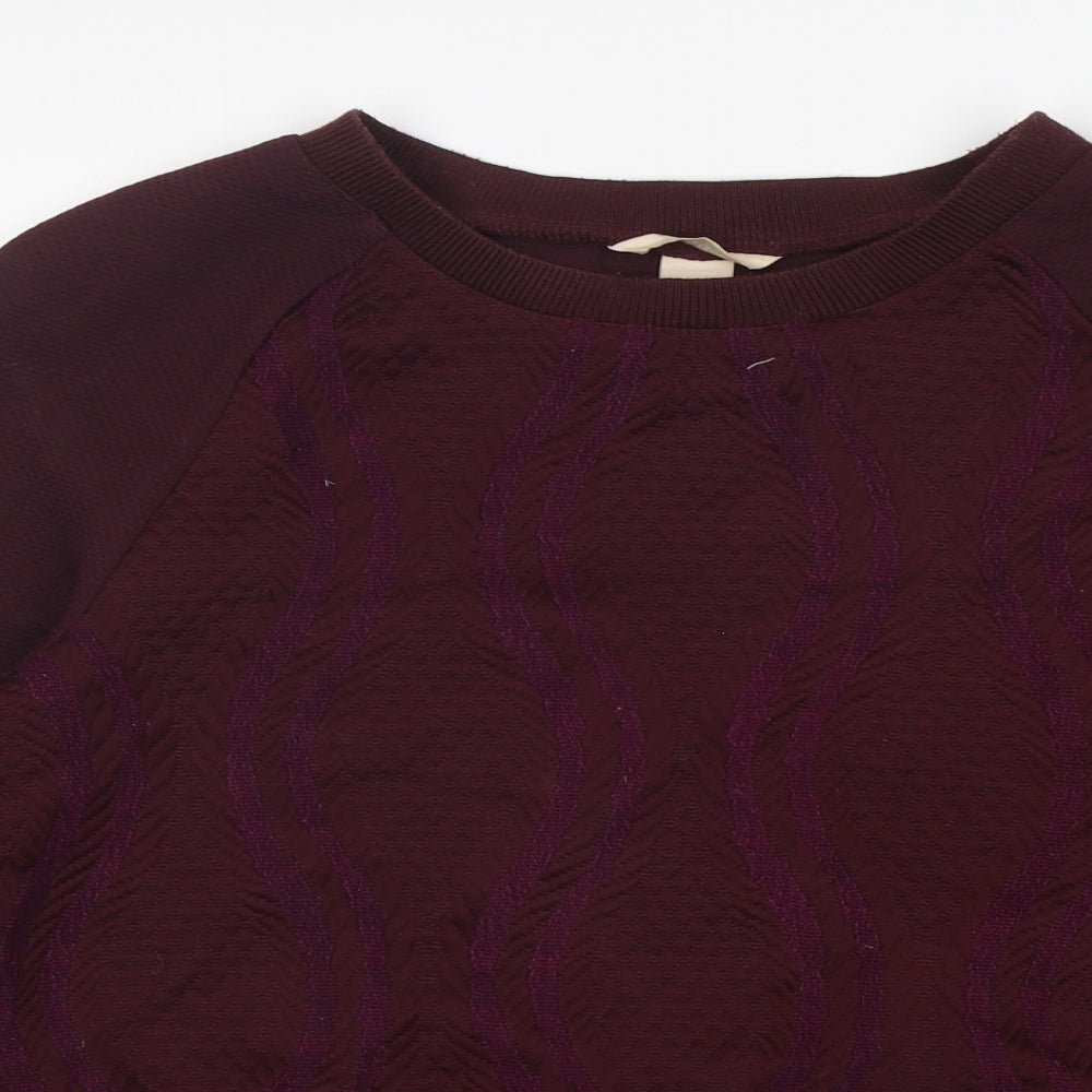 H&M Womens Purple  Polyester Pullover Sweatshirt Size 14