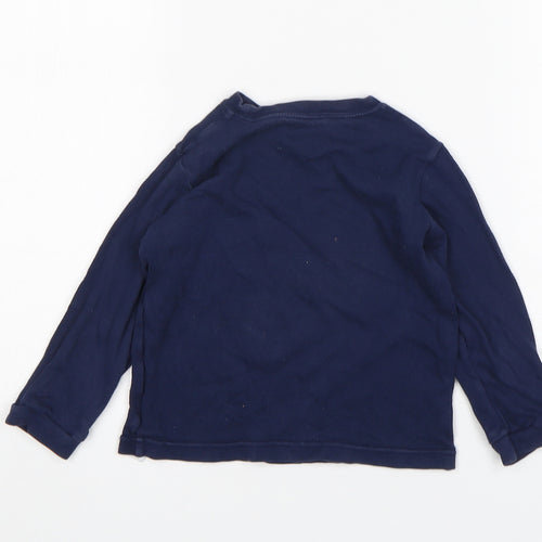 George Boys Blue  Cotton  Pyjama Top Size 18-24 Months