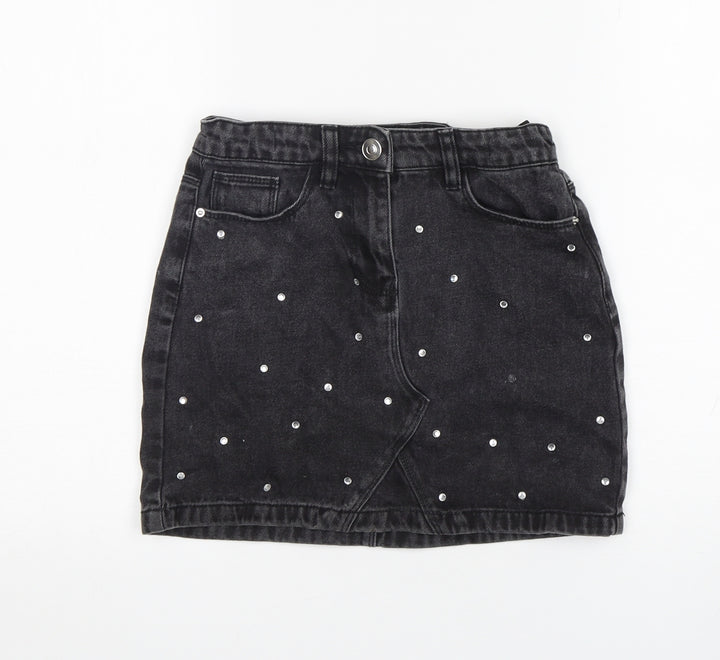 Matalan Girls Grey  Cotton Tulip Skirt Size 9 Years  Regular