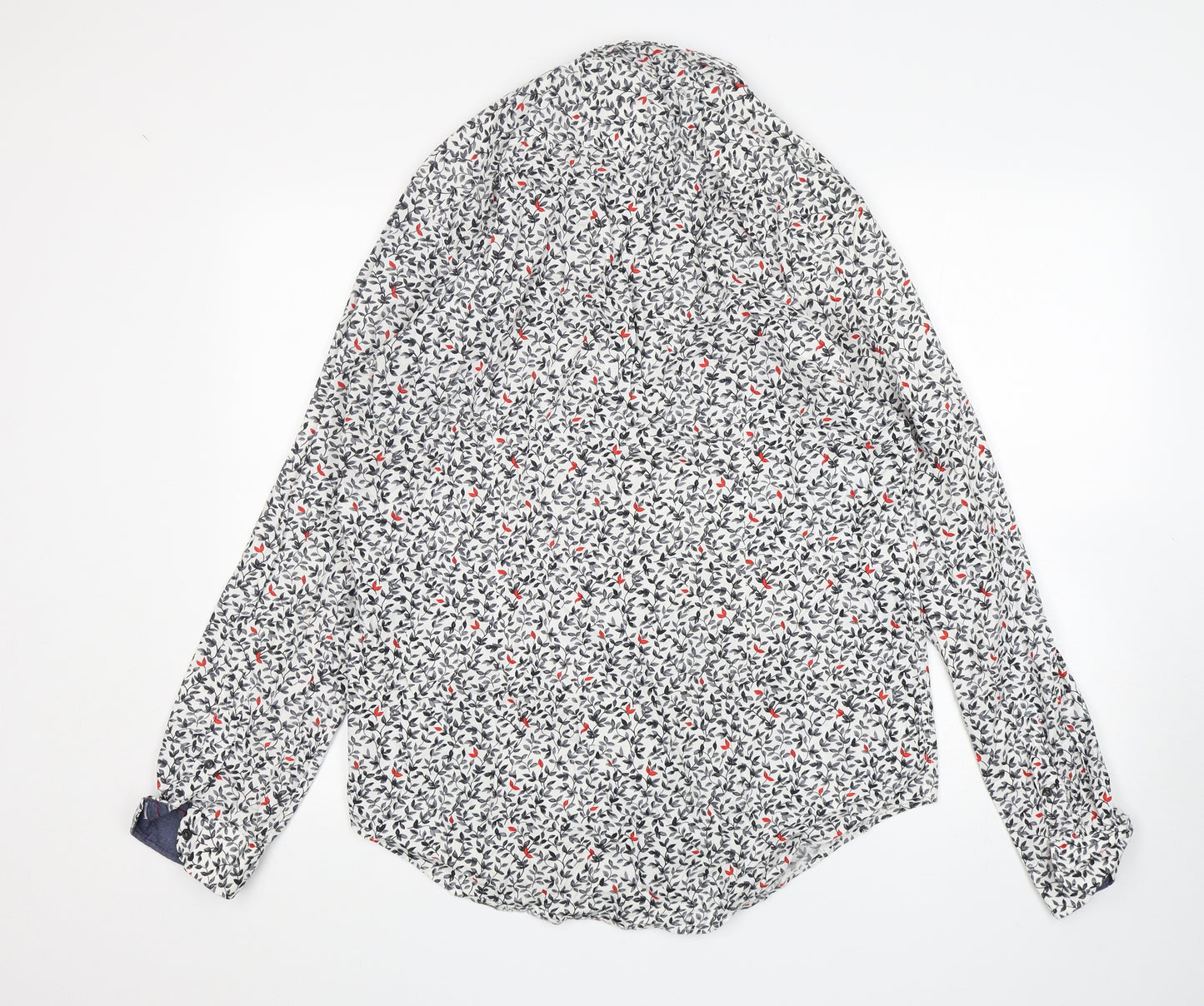 Zara Mens Multicoloured Floral Cotton  Button-Up Size XL Collared