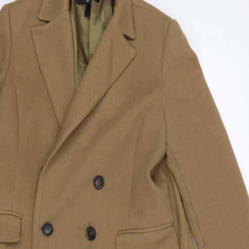 Mango Womens Brown   Overcoat Coat Size XL