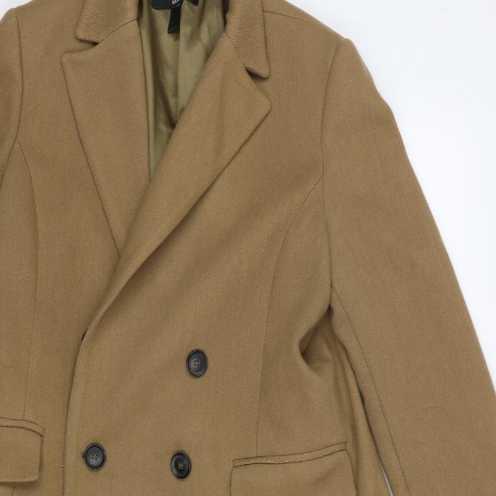 Mango Womens Brown   Overcoat Coat Size XL