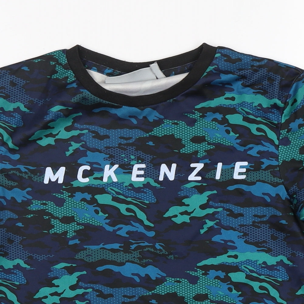 McKenzie Boys Multicoloured Camouflage  Basic T-Shirt Size 11 Years Round Neck