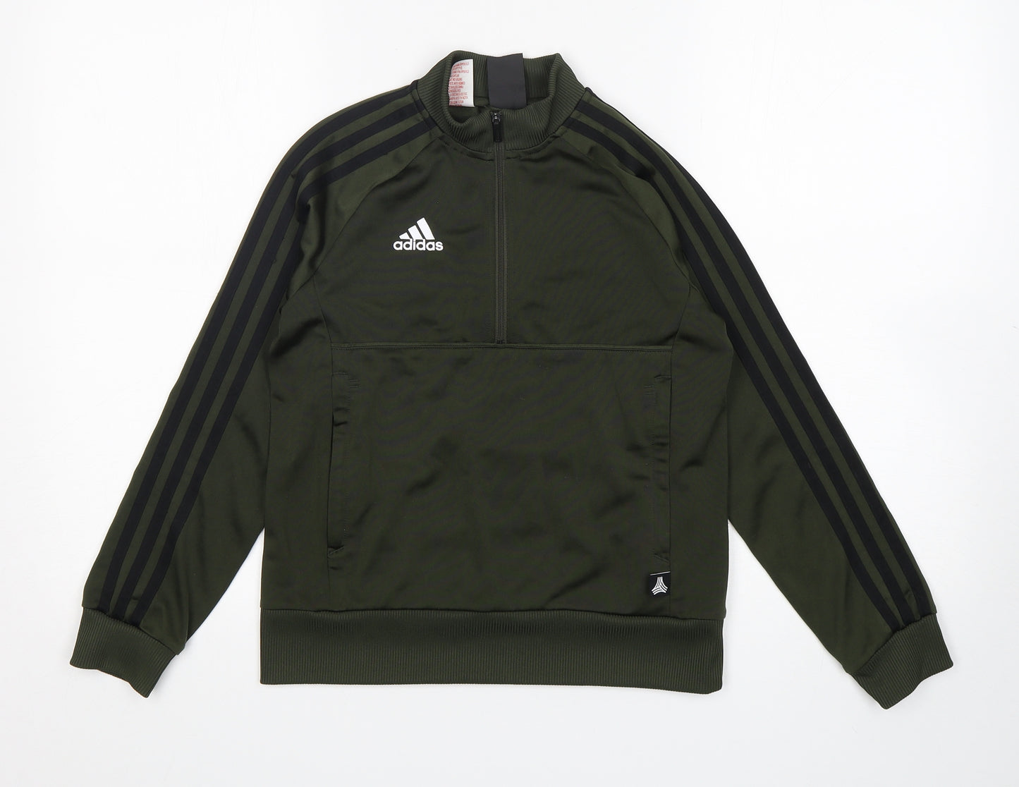 adidas Boys Green  Polyester Pullover Sweatshirt Size 9-10 Years
