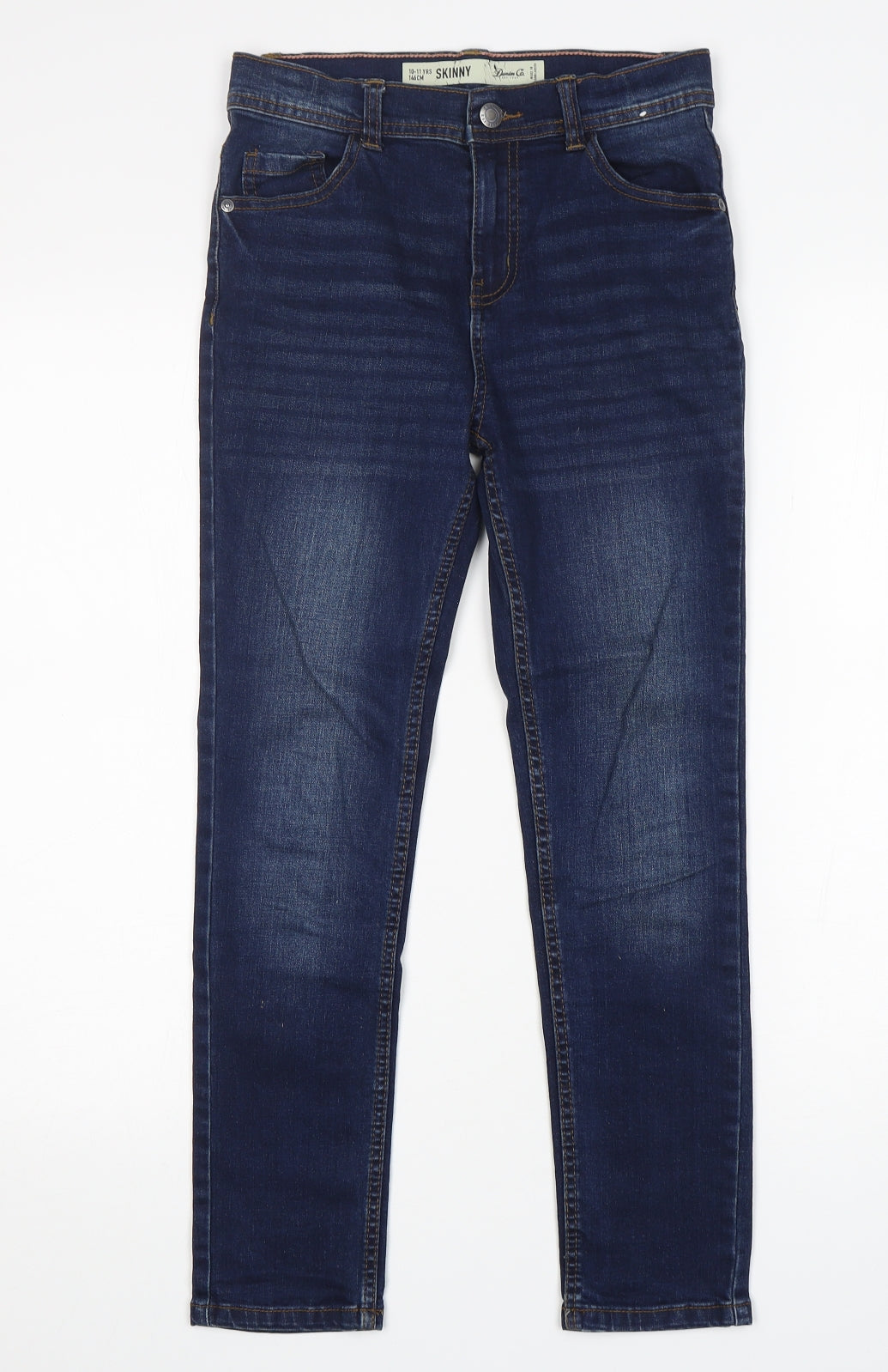 Primark Boys Blue  Cotton Skinny Jeans Size 10-11 Years  Regular