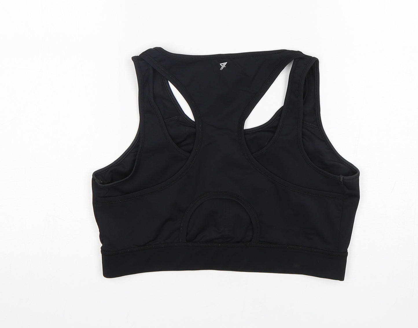Primark Womens Black  Polyamide Cropped Tank Size M Round Neck