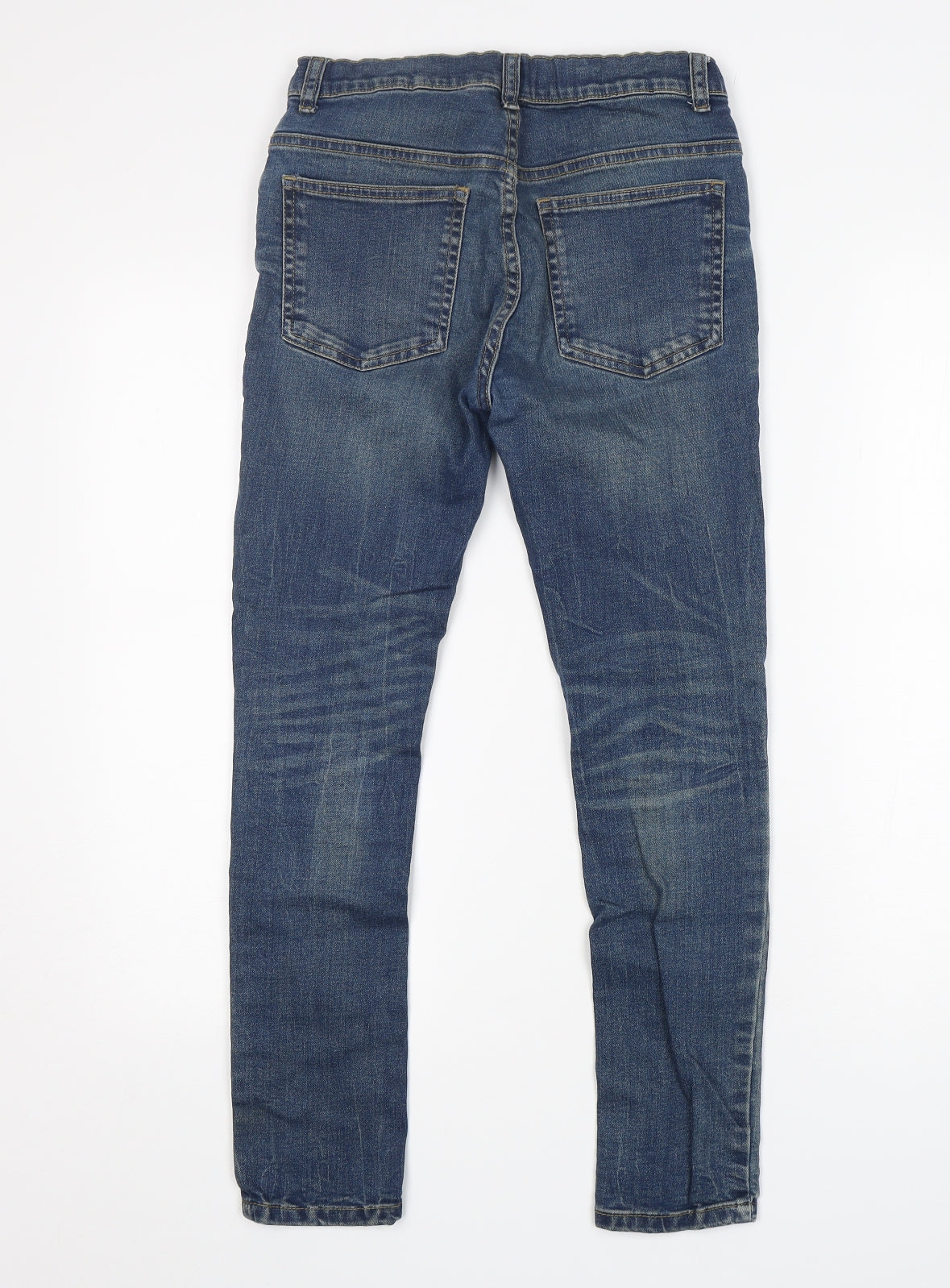 M&S Boys Blue  Cotton Skinny Jeans Size 10-11 Years  Regular