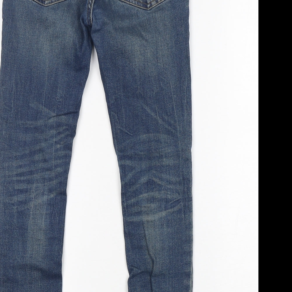 M&S Boys Blue  Cotton Skinny Jeans Size 10-11 Years  Regular