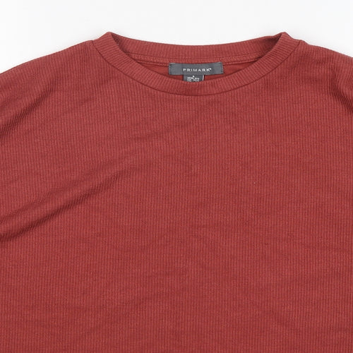 Primark Womens Pink Round Neck  Polyester Pullover Jumper Size S