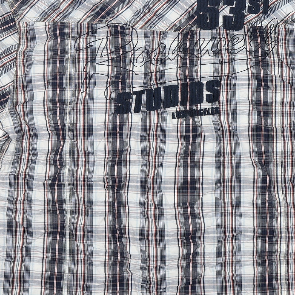 Jack & Jones  Mens Multicoloured Check Cotton  Button-Up Size 2XL Collared