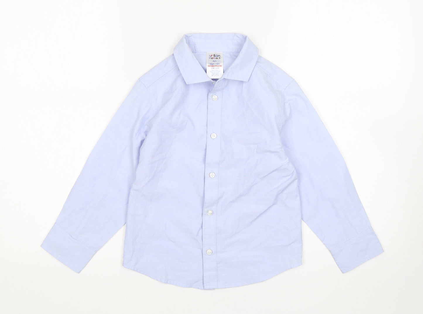 Urban rascals Boys Blue  Polyester Basic Button-Up Size 6 Years Collared