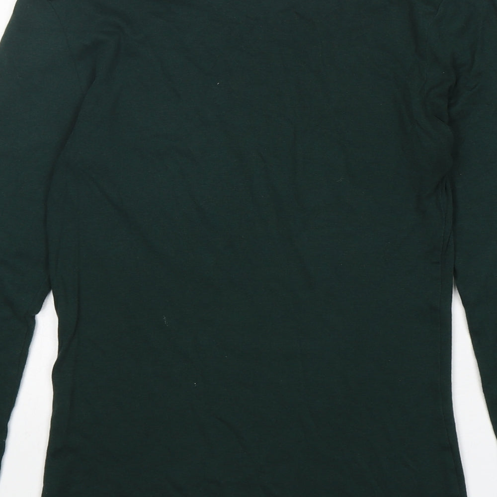 Dorothy Perkins Womens Green  Cotton Basic T-Shirt Size 10 Round Neck