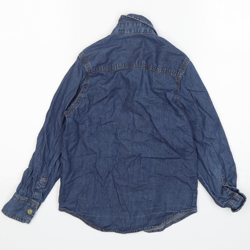 Rebel Girls Blue  Cotton Basic Button-Up Size 7-8 Years Collared