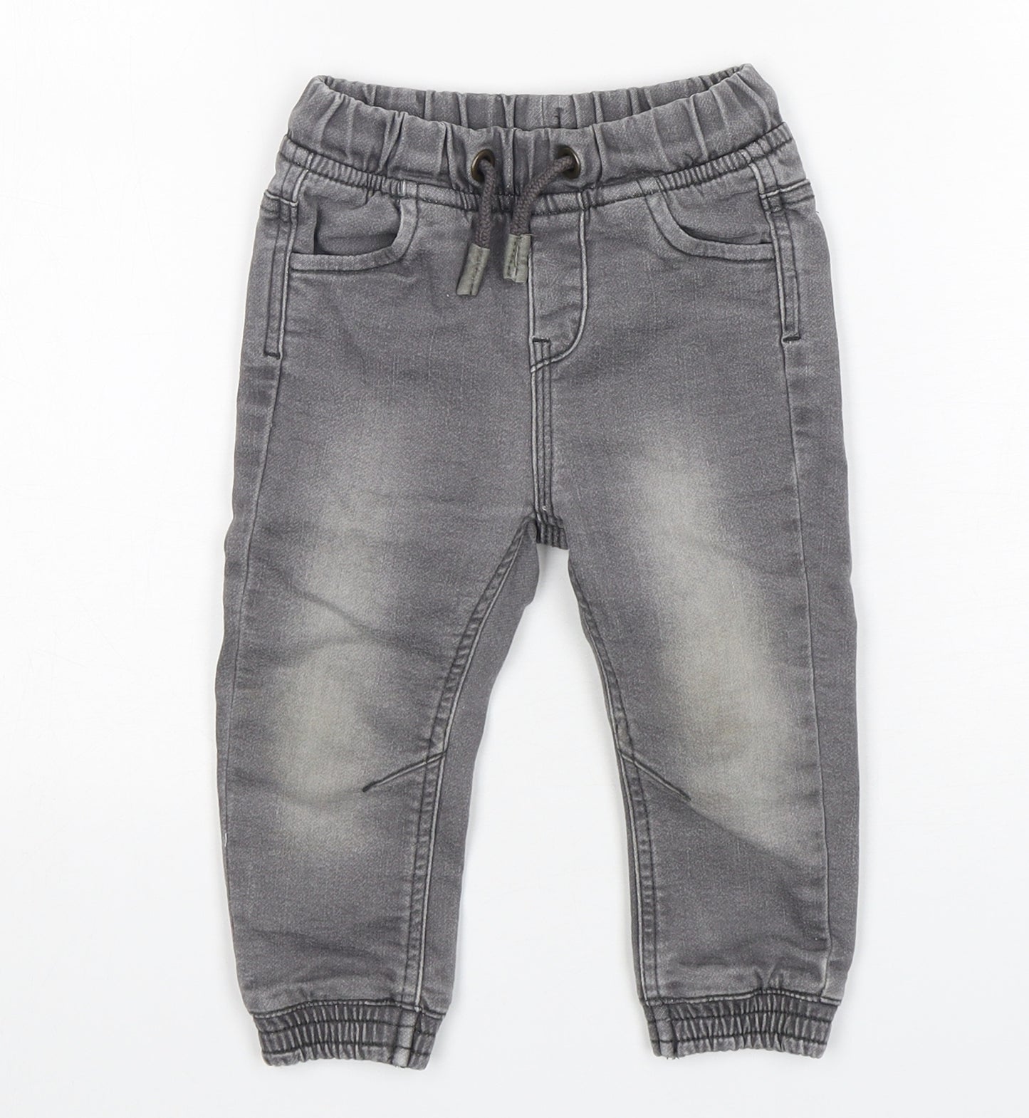 Matalan Boys Grey  Cotton Jogger Jeans Size 12-18 Months