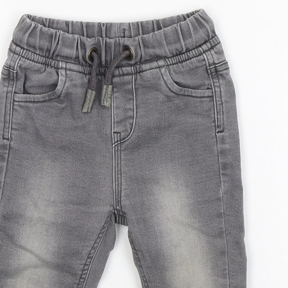 Matalan Boys Grey  Cotton Jogger Jeans Size 12-18 Months