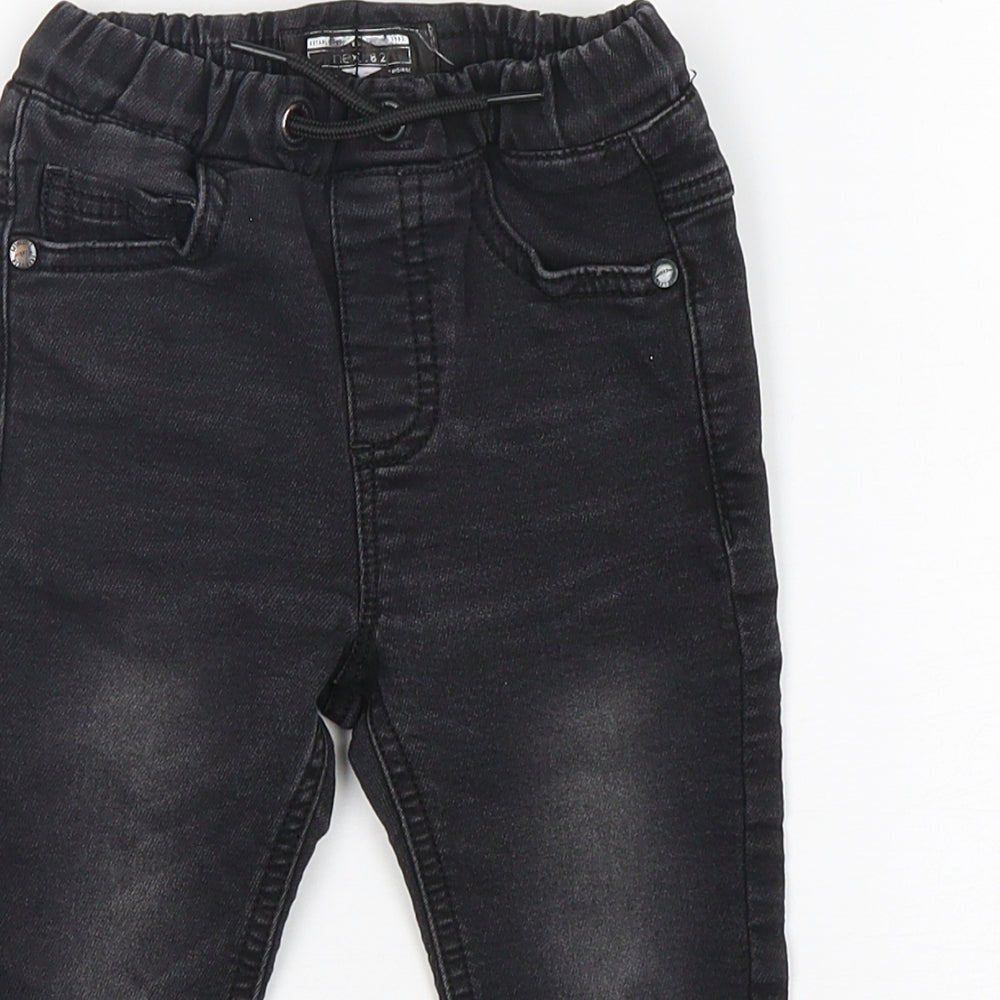 NEXT Boys Black  Cotton Jogger Jeans Size 18-24 Months