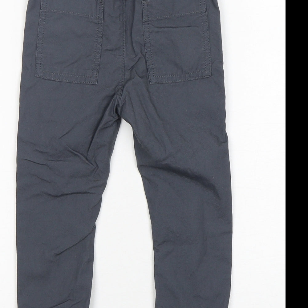 M&S Boys Grey  Cotton Rain Trousers Trousers Size 18-24 Months