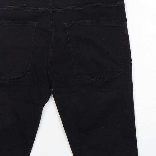 River Island  Mens Black  Cotton Bermuda Shorts Size 32 L12 in Regular
