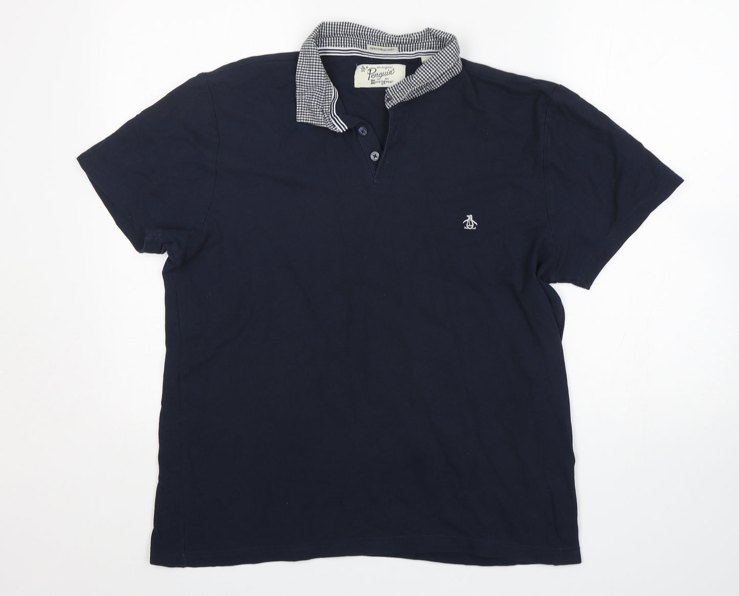 Penguin  Mens Blue  Cotton  Polo Size XL Collared