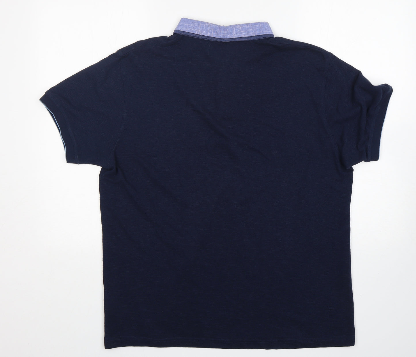 Dunnes  Mens Blue  Cotton  Polo Size L Collared