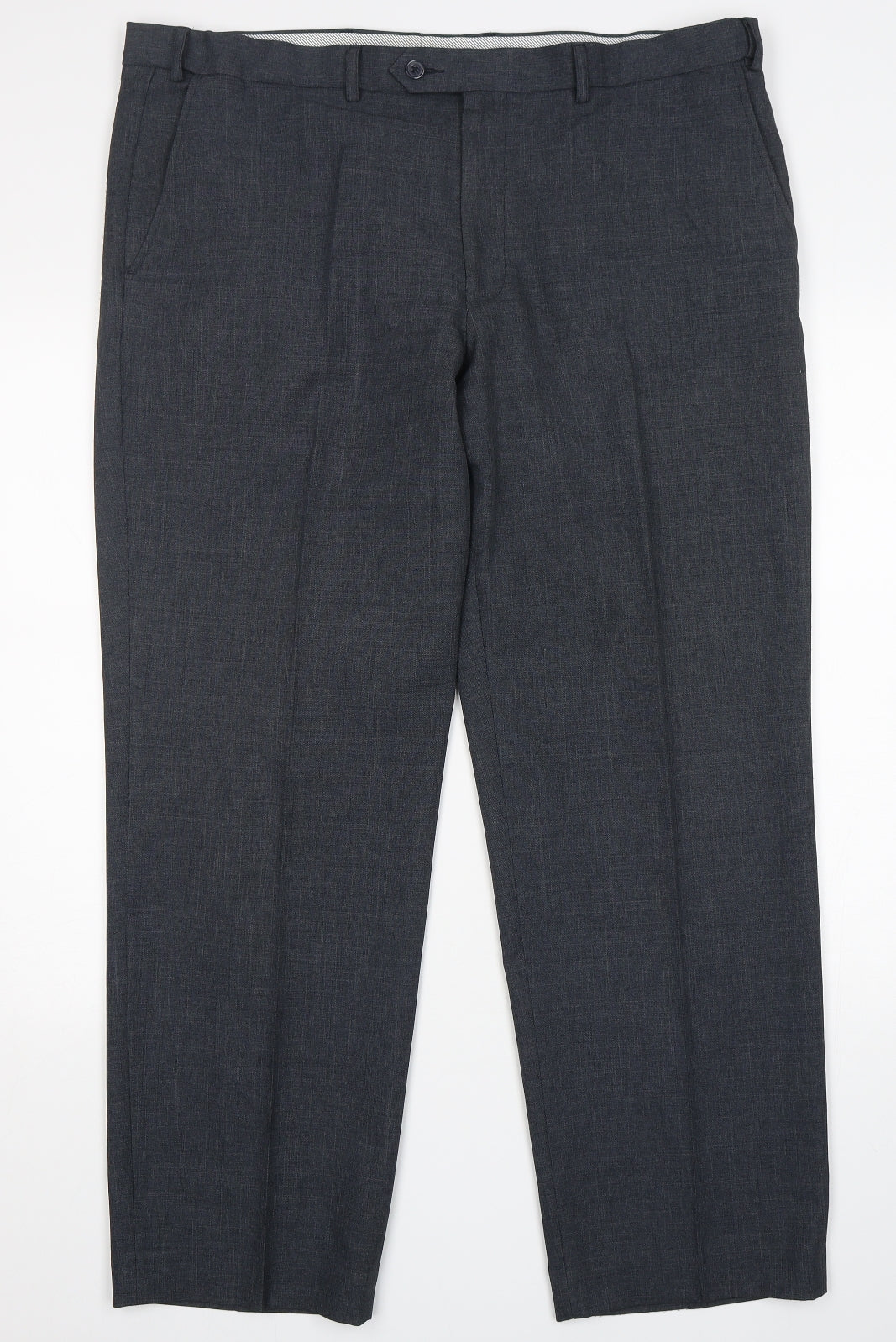 M&S Mens Grey  Polyester Trousers  Size 40 L31 in Regular