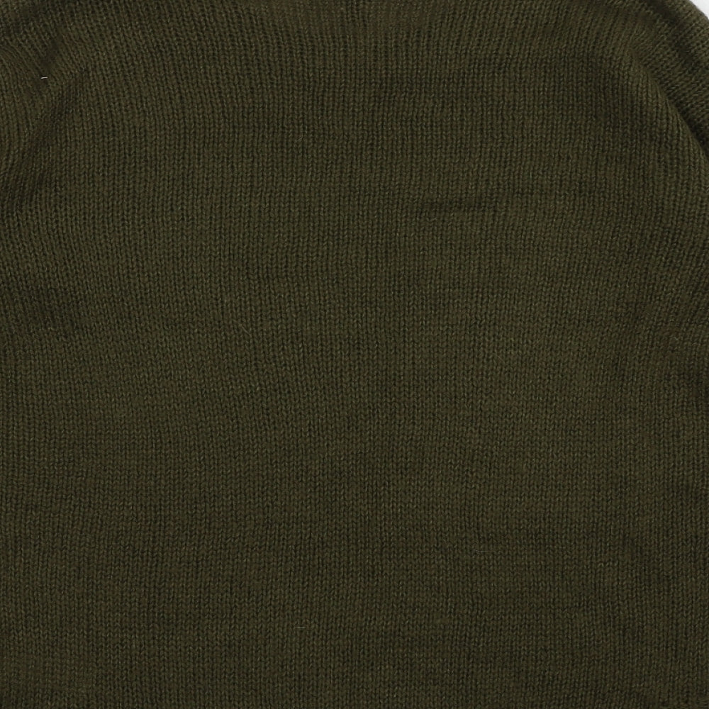 New Look Womens Green Crew Neck  Acrylic Pullover Jumper Size S