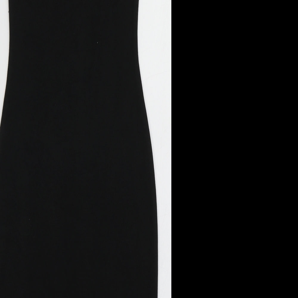 Primark Womens Black  Polyester Bodycon  Size 6  Square Neck Pullover