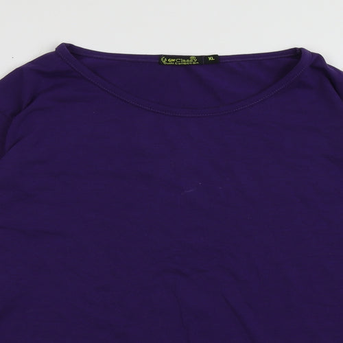 GW Classy Womens Purple  Polyester Pullover Sweatshirt Size XL  Pullover
