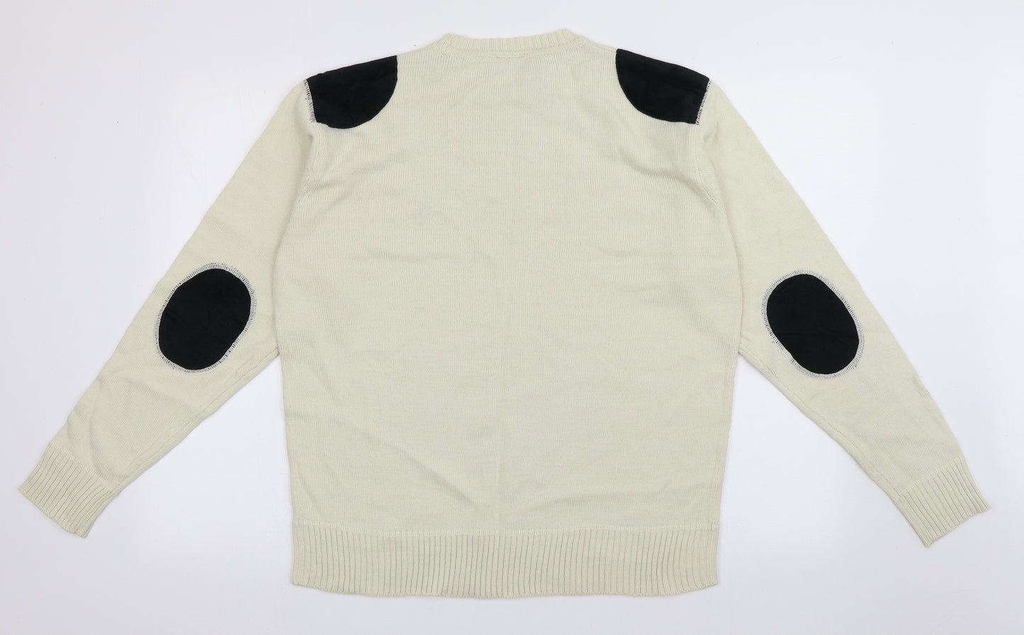 Ralph Lauren Mens Yellow Crew Neck  Acrylic Pullover Jumper Size M