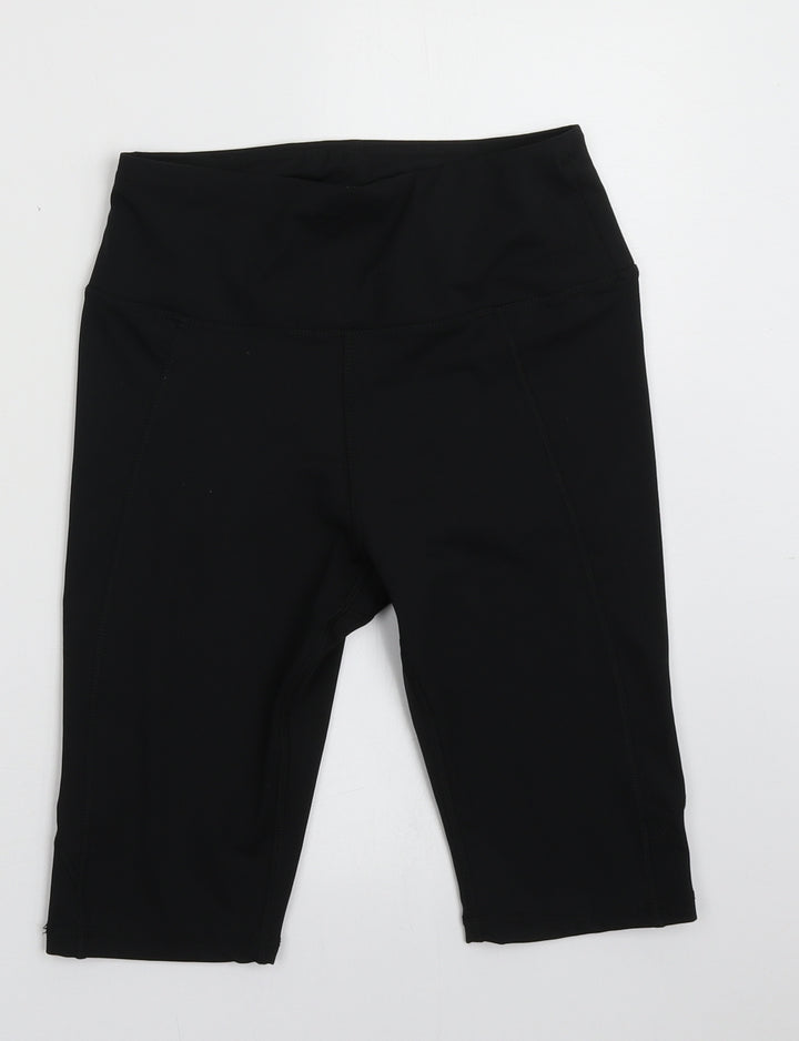 Primark Womens Black Polyester Sweat Shorts Size 6 L10 in Regular