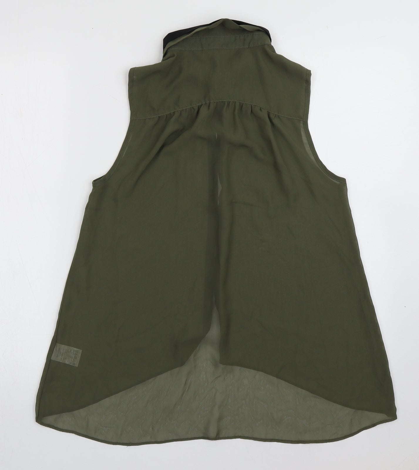 Matalan Girls Green  Polyester Basic Button-Up Size 15 Years Collared Button