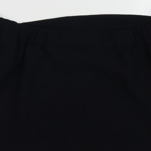 Topshop Womens Blue  Polyester Cropped Blouse Size 4 Off the Shoulder