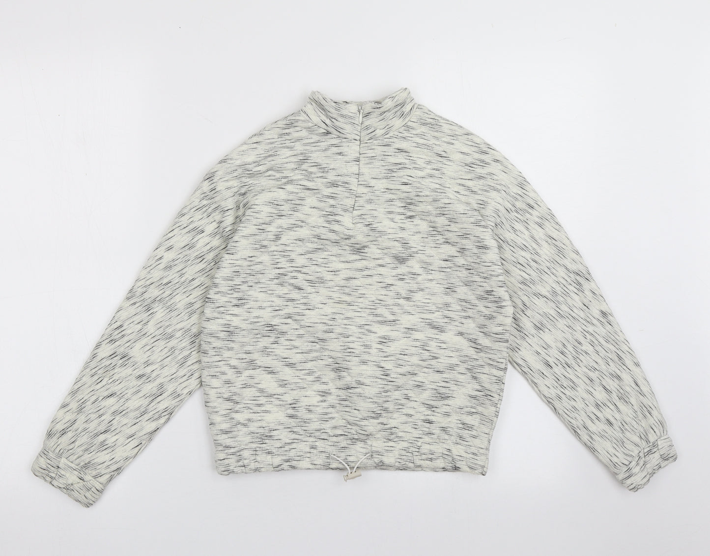 Matalan Girls Beige  Polyester Pullover Sweatshirt Size 9 Years  Zip