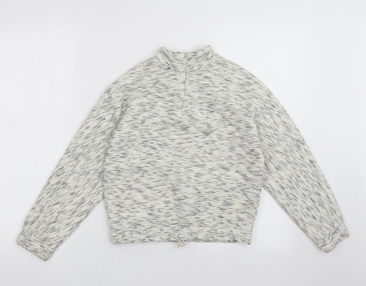 Matalan Girls Beige  Polyester Pullover Sweatshirt Size 9 Years  Zip