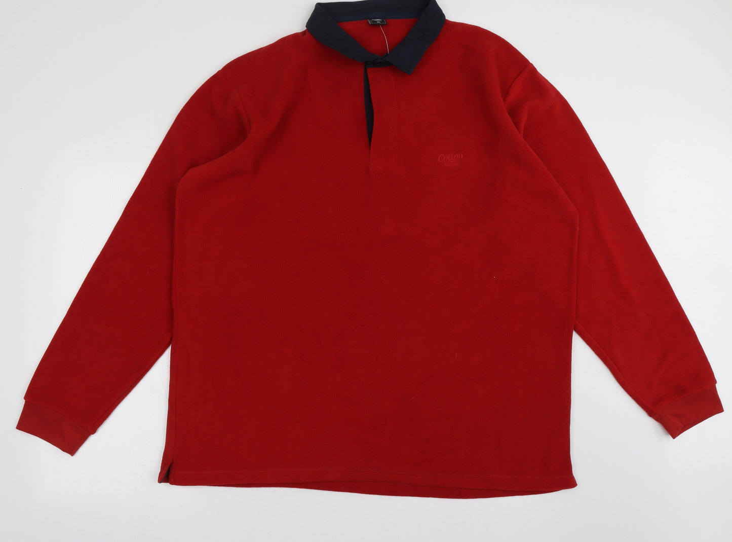 Cotton Traders Mens Red  Polyester Pullover Sweatshirt Size 3XL