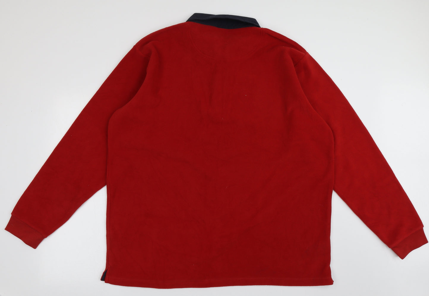 Cotton Traders Mens Red  Polyester Pullover Sweatshirt Size 3XL