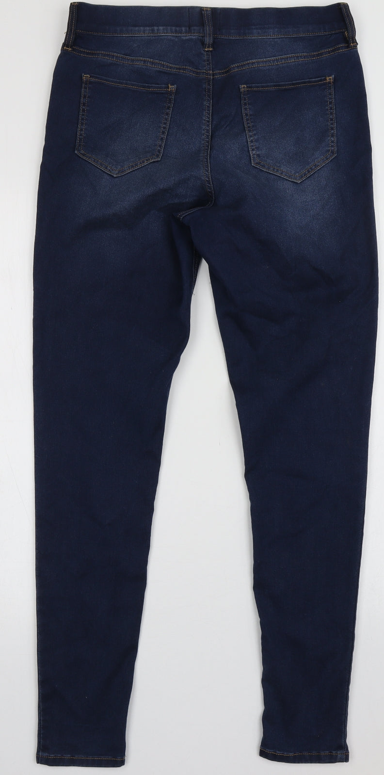 F&F Womens Blue  Cotton Jogger Trousers Size 12 L32 in Regular