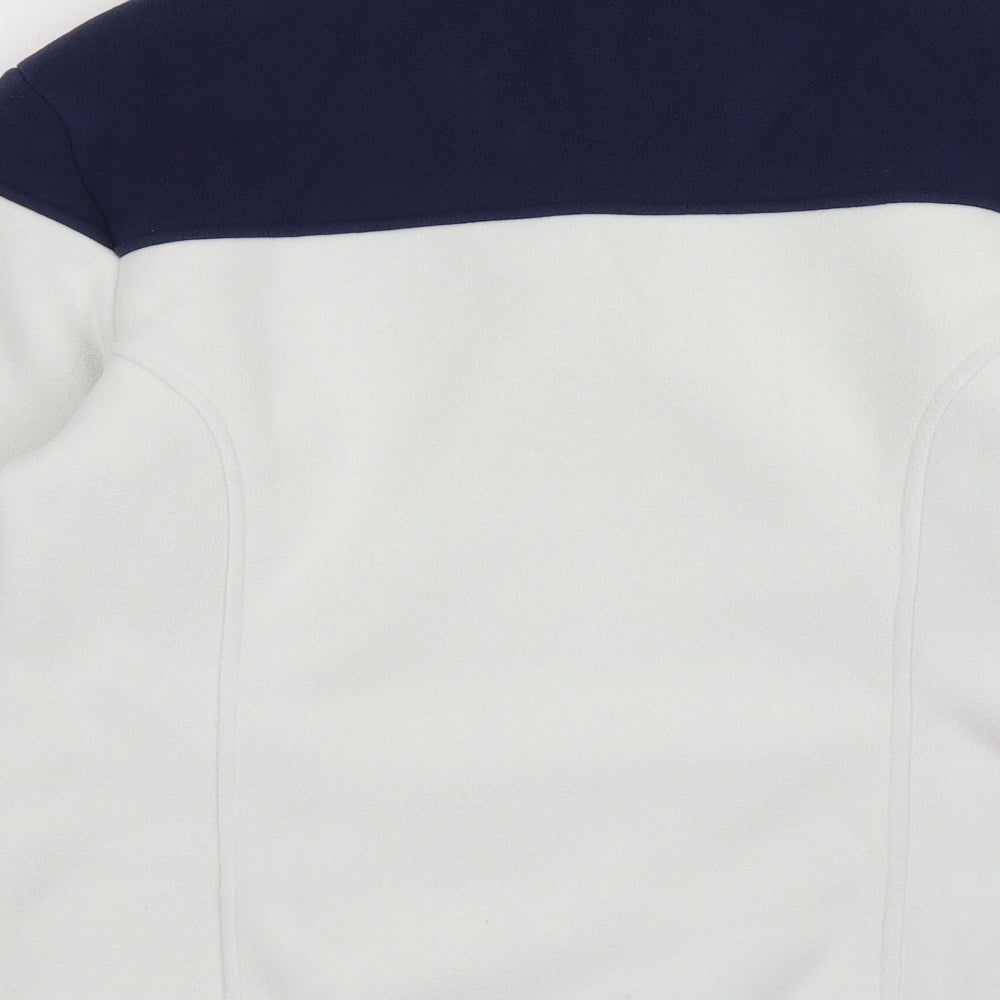 Marks and Spencer Womens White  Polyester Full Zip Sweatshirt Size 14  Zip