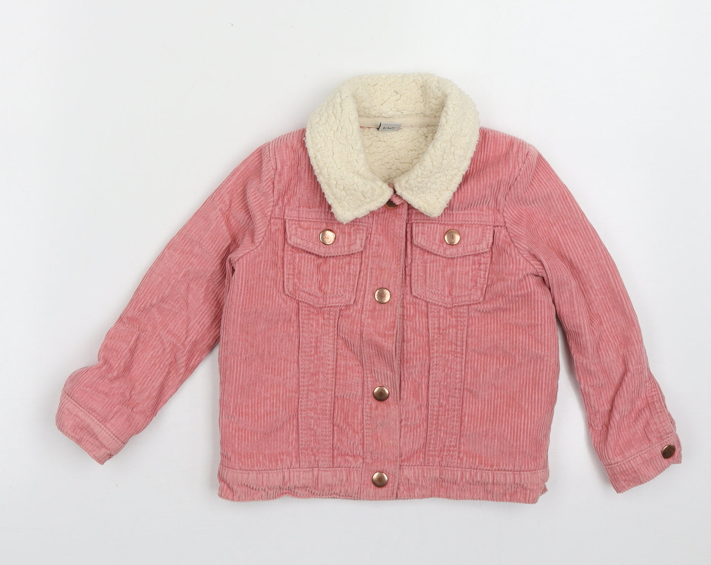 sainsburys Girls Pink   Basic Jacket Jacket Size 2-3 Years  Buckle