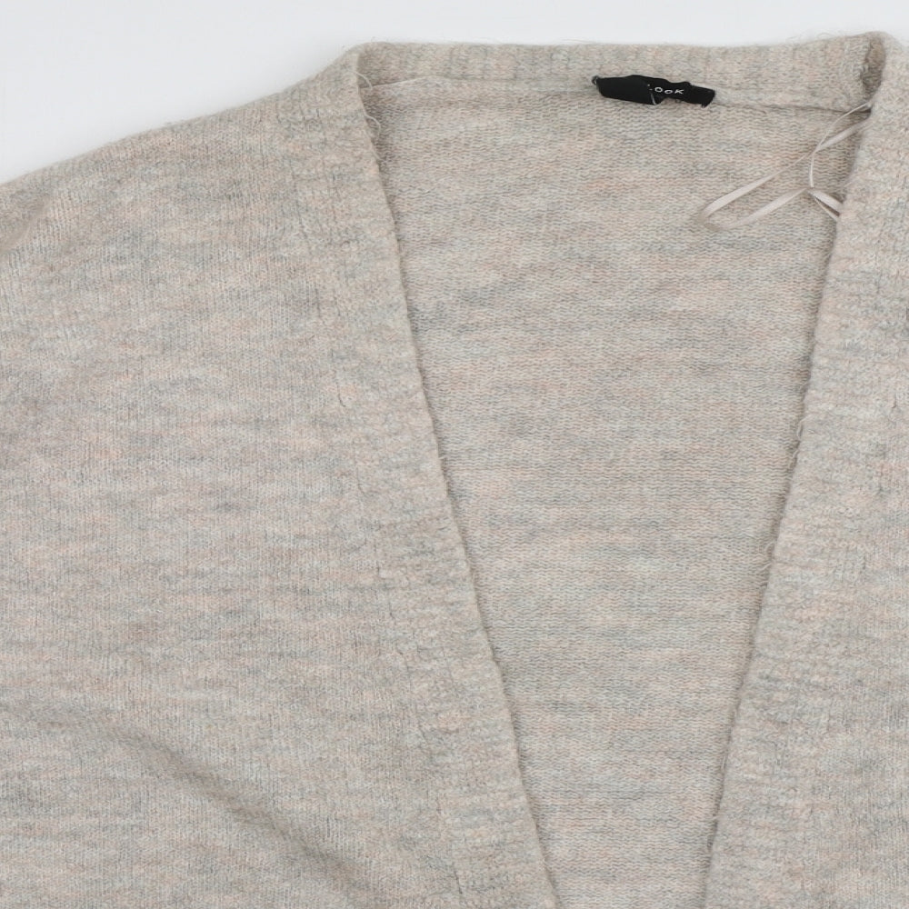 New Look Womens Beige V-Neck  Acrylic Cardigan Jumper Size M