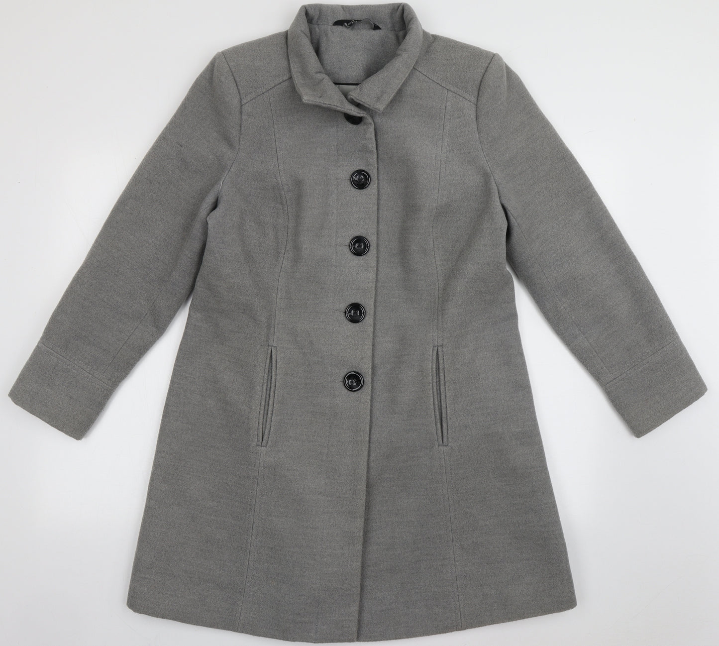 bm collection Womens Grey   Overcoat Coat Size 14  Button