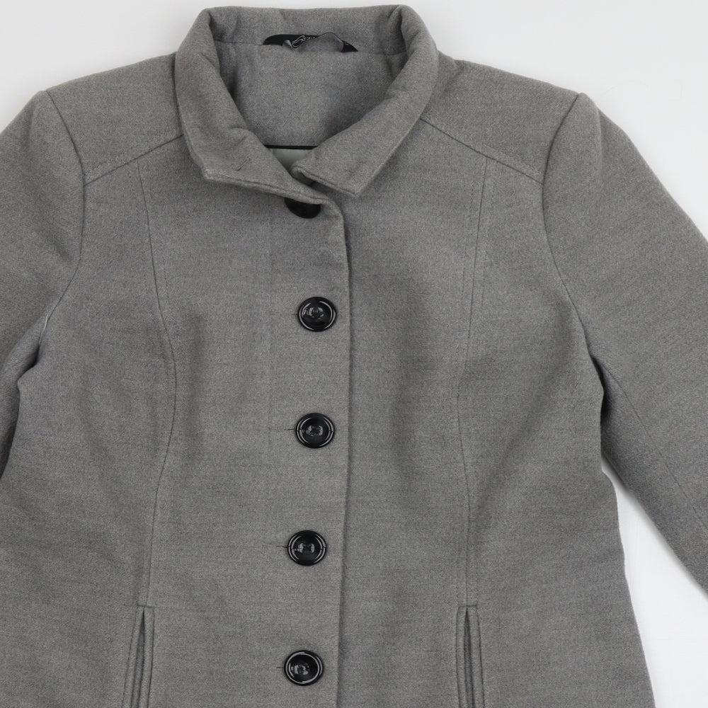 bm collection Womens Grey   Overcoat Coat Size 14  Button