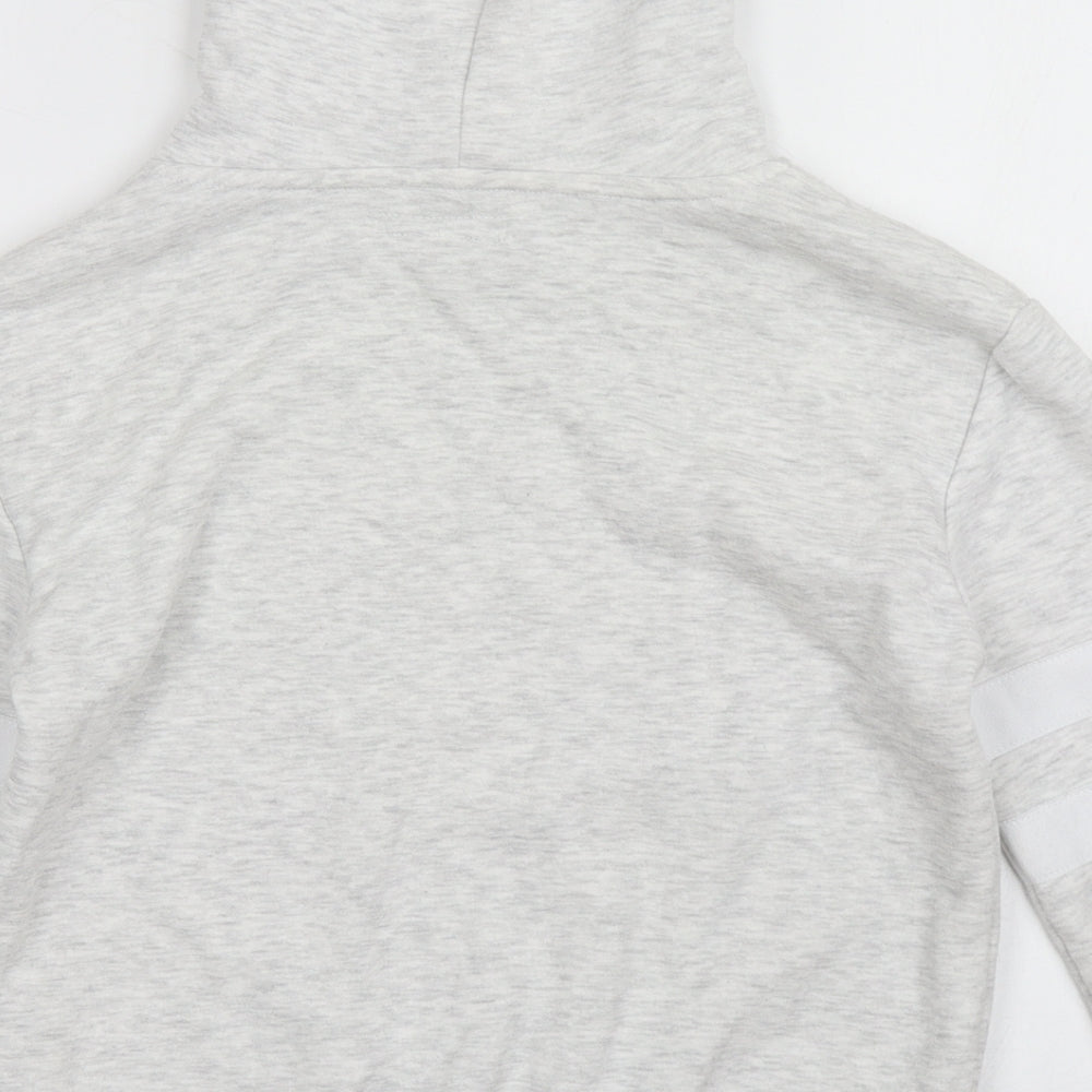 Primark Girls Grey Striped Cotton Pullover Hoodie Size 10-11 Years  Pullover