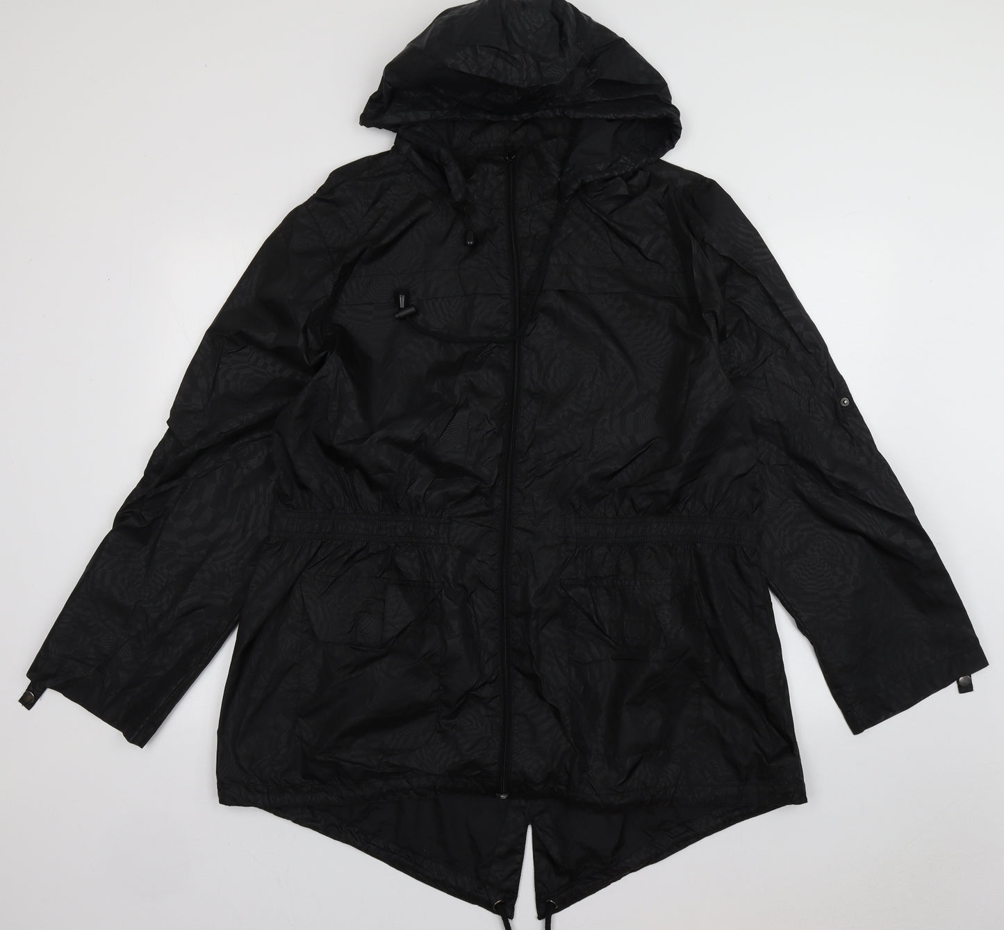 The Rockn Rev Womens Black   Windbreaker Jacket Size 20  Zip