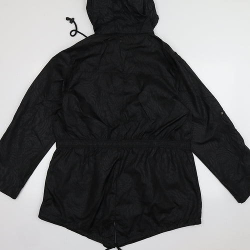 The Rockn Rev Womens Black   Windbreaker Jacket Size 20  Zip