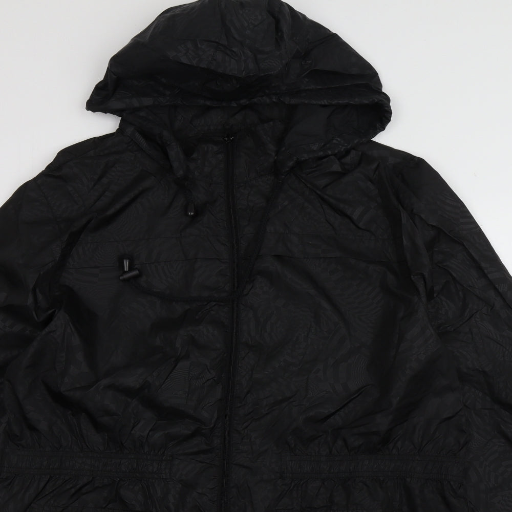 The Rockn Rev Womens Black   Windbreaker Jacket Size 20  Zip