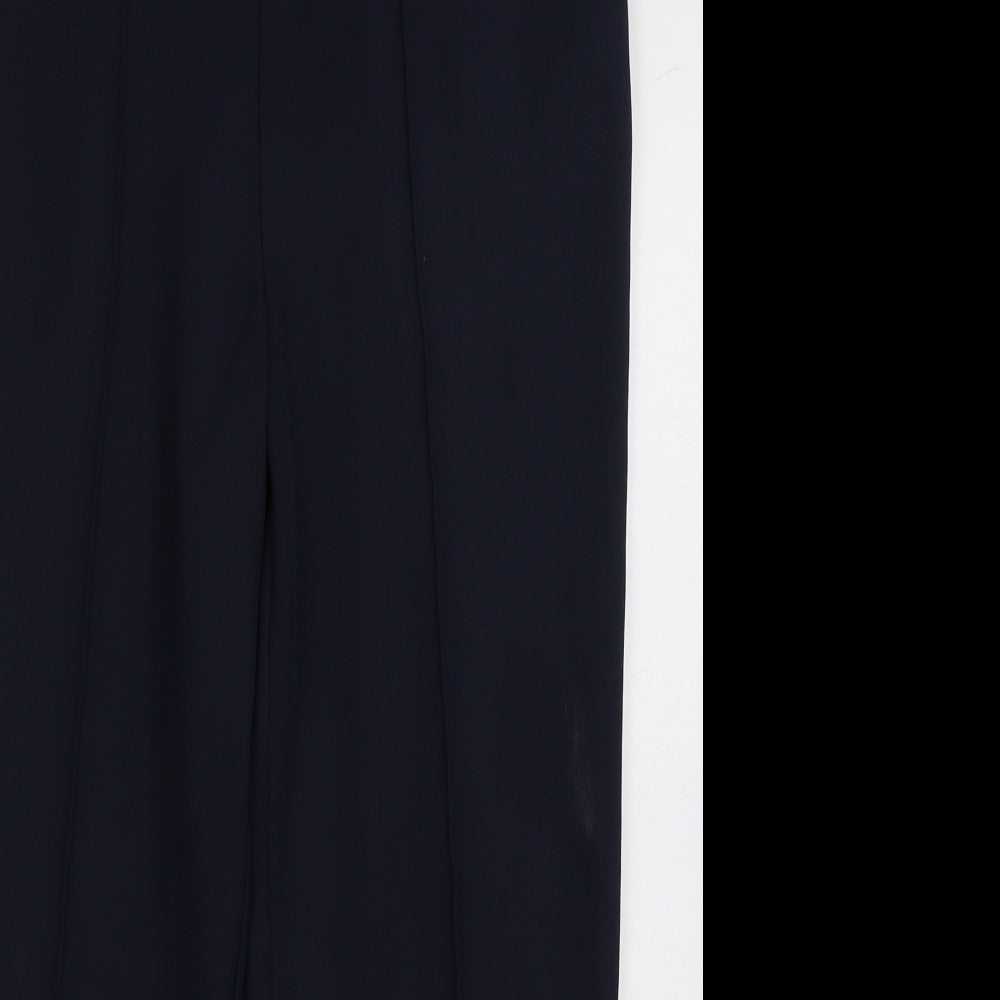Matalan Womens Blue  Polyester Trousers  Size 12 L28 in Regular